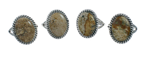 Navajo Silver Picture Rock Jewelry Ring Size 8 X10336